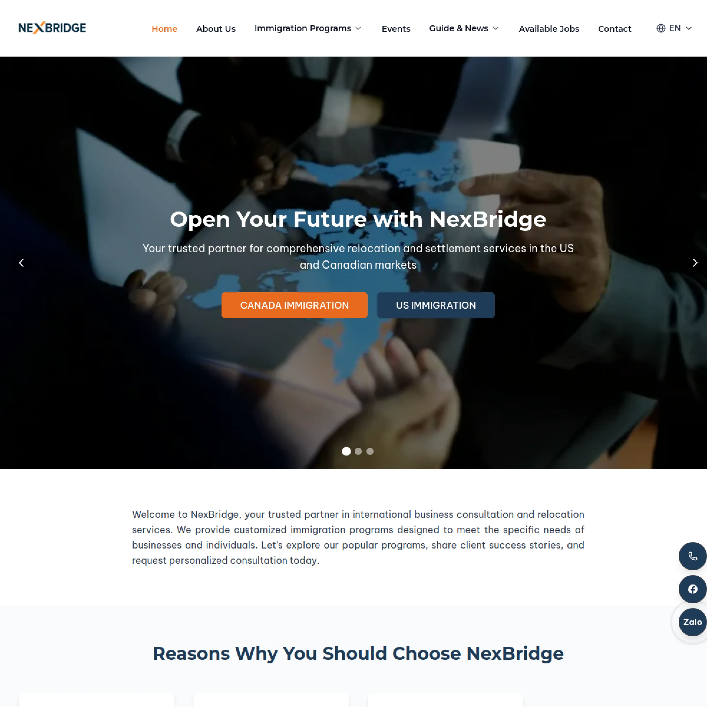 Nexbridge Global Website live website